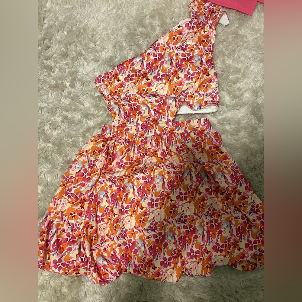 Floral Asymmetrical dress